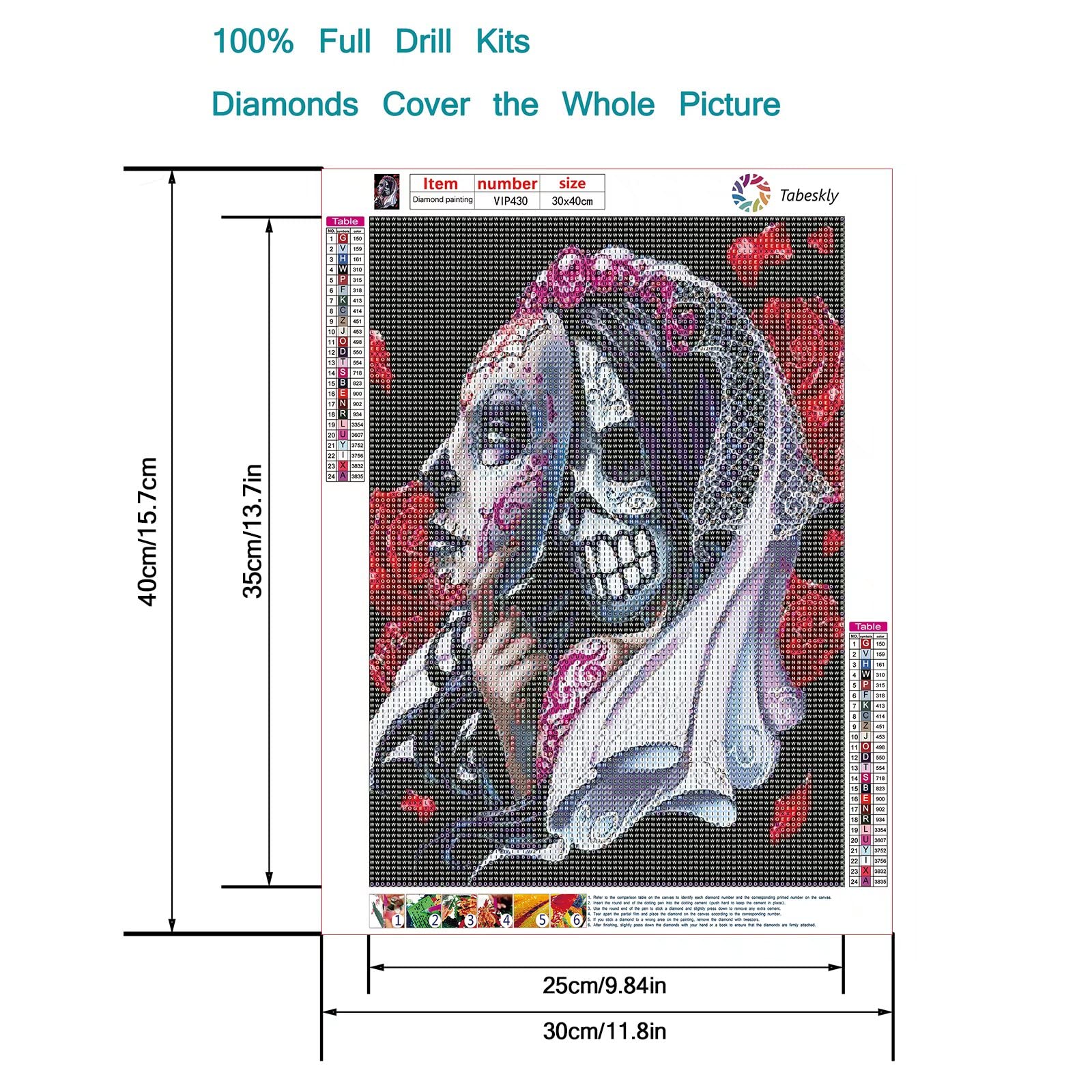 Tabeskly 5D Diamanti Painting Kit Per Adulti: Gatto Con Occhi Colorati, Arte Fai Da Te Con Cristalli E Gemme, Regalo Creativo Unico
