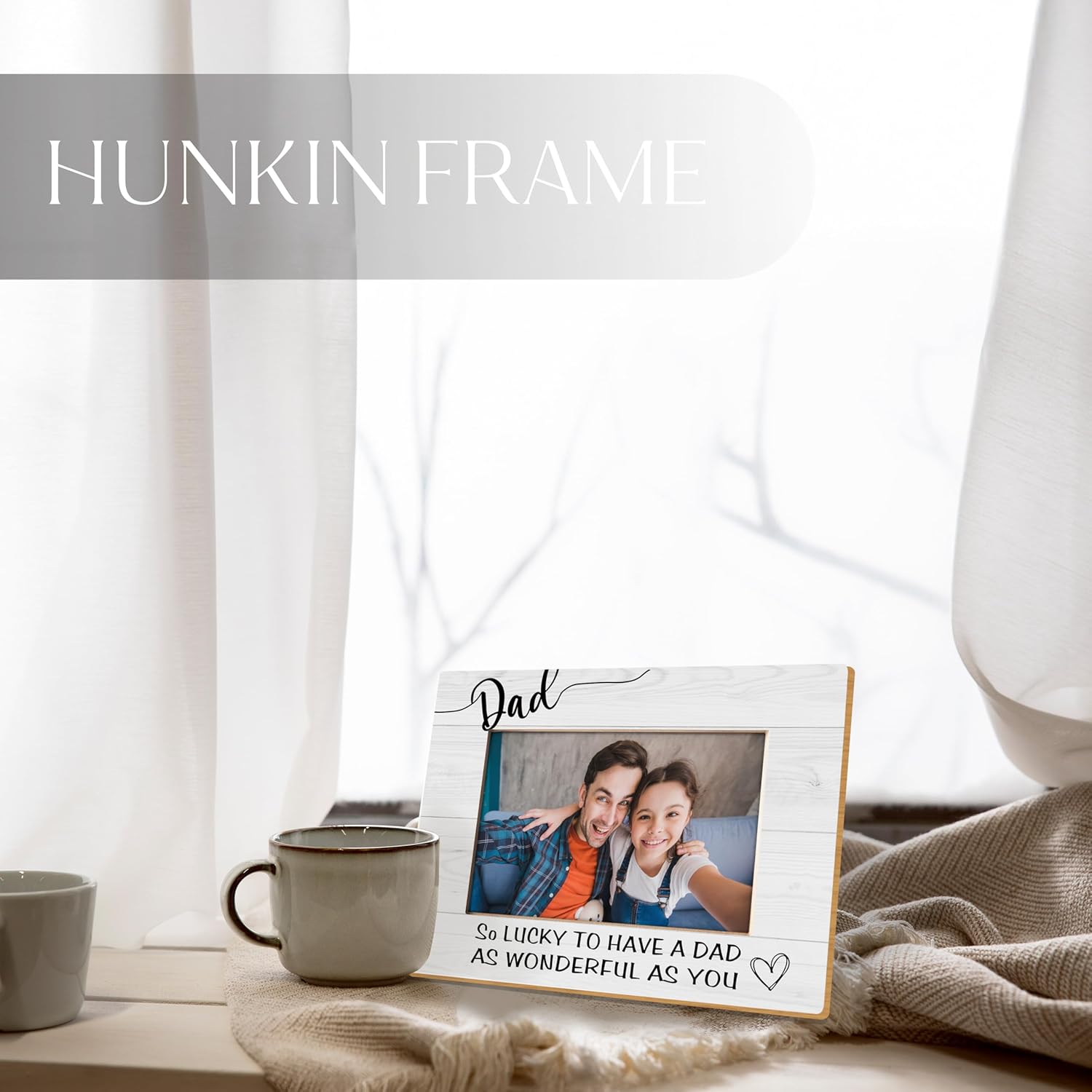 Dad Gifts Picture Frame 5x7, Daddy photo frame, Birthday Gift for Dad from Son Daughter, Father Gifts for Father's Day Picture Photo Frames for Tabletop Desk Decor - Image 3