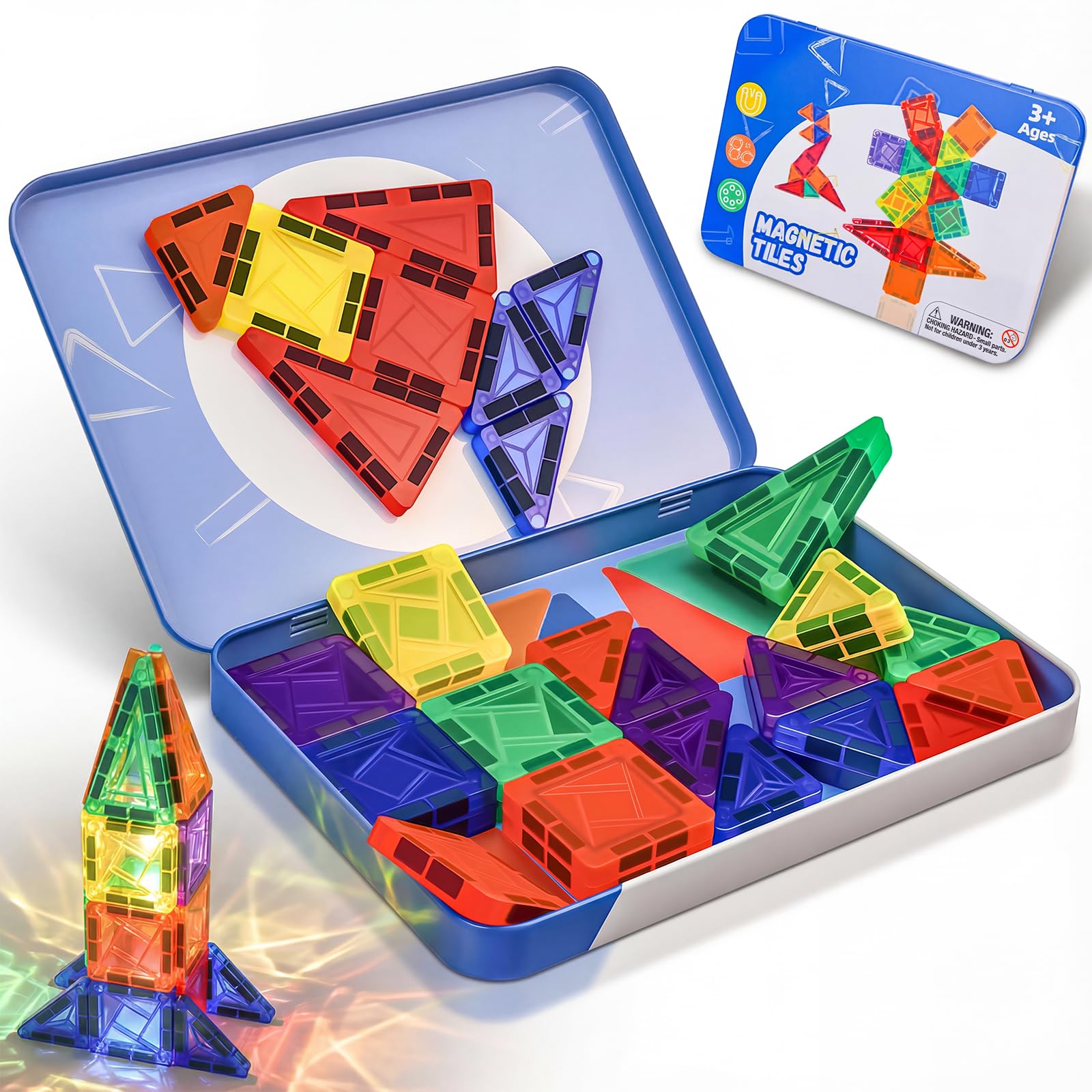 The Magnetics / 新品未使用/ LP2枚セット！ Amazon.com: Lyzaoc Mini Magnetic Tiles,42PCS Magnetic Building