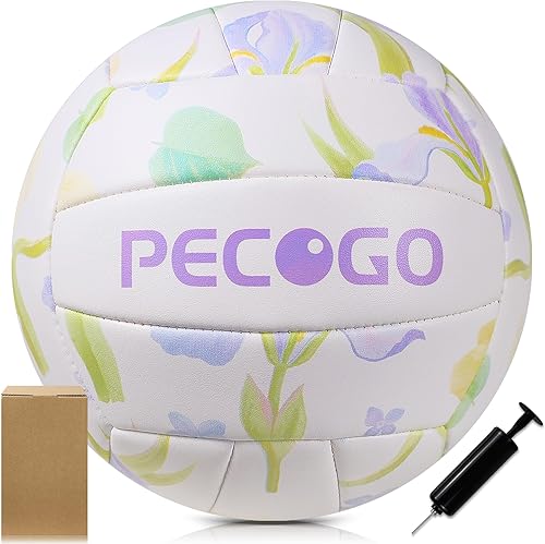 Miniatura 8 de Pecogo Volleyball Size 5 PU Leather Soft Indoor Outdoor Volleyballs Sports Training Game Play Ball for Beginner Teenager Adult 82