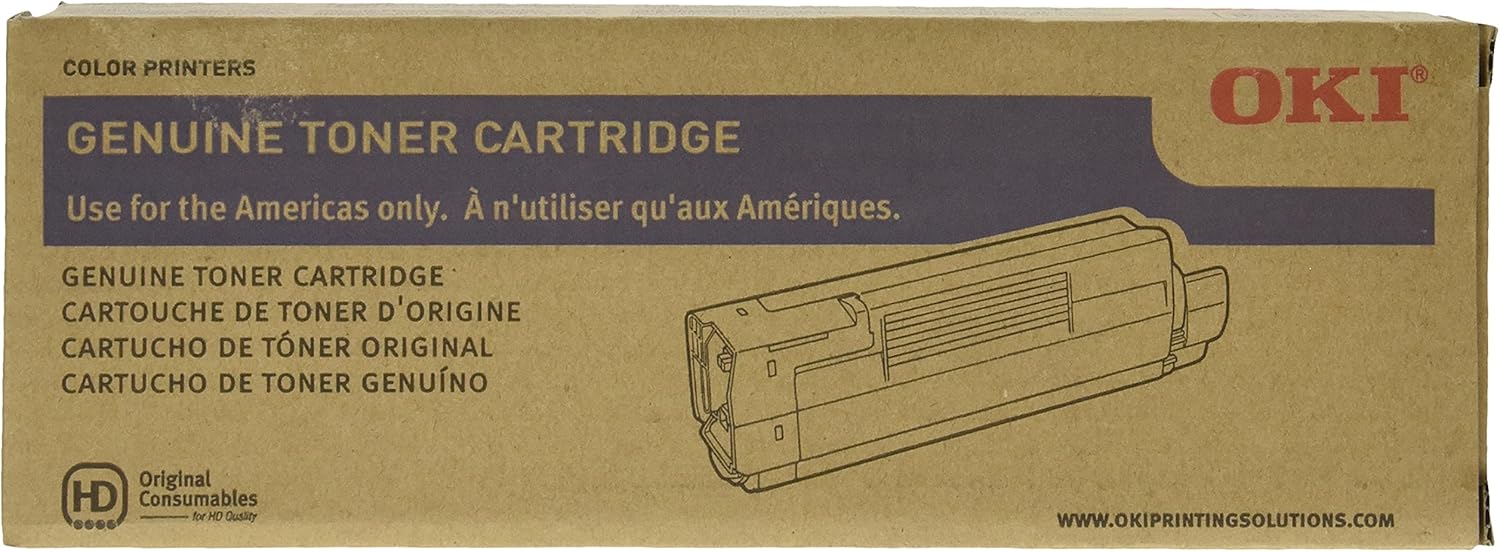 Super Deal Product Okidata 43865717 Printer Toner for C6100 Series Color Printers, 6000 Page Yield, Yellow