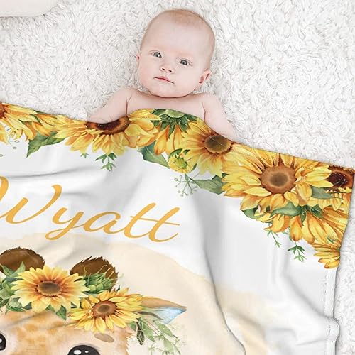 Miniatura 290 de Butterfly Custom Baby Blanket with Name Personalized Baby Blanket for Girl Boy Birthday Chirstmas Gift Customized Baby Receiving Blanket for Newborn