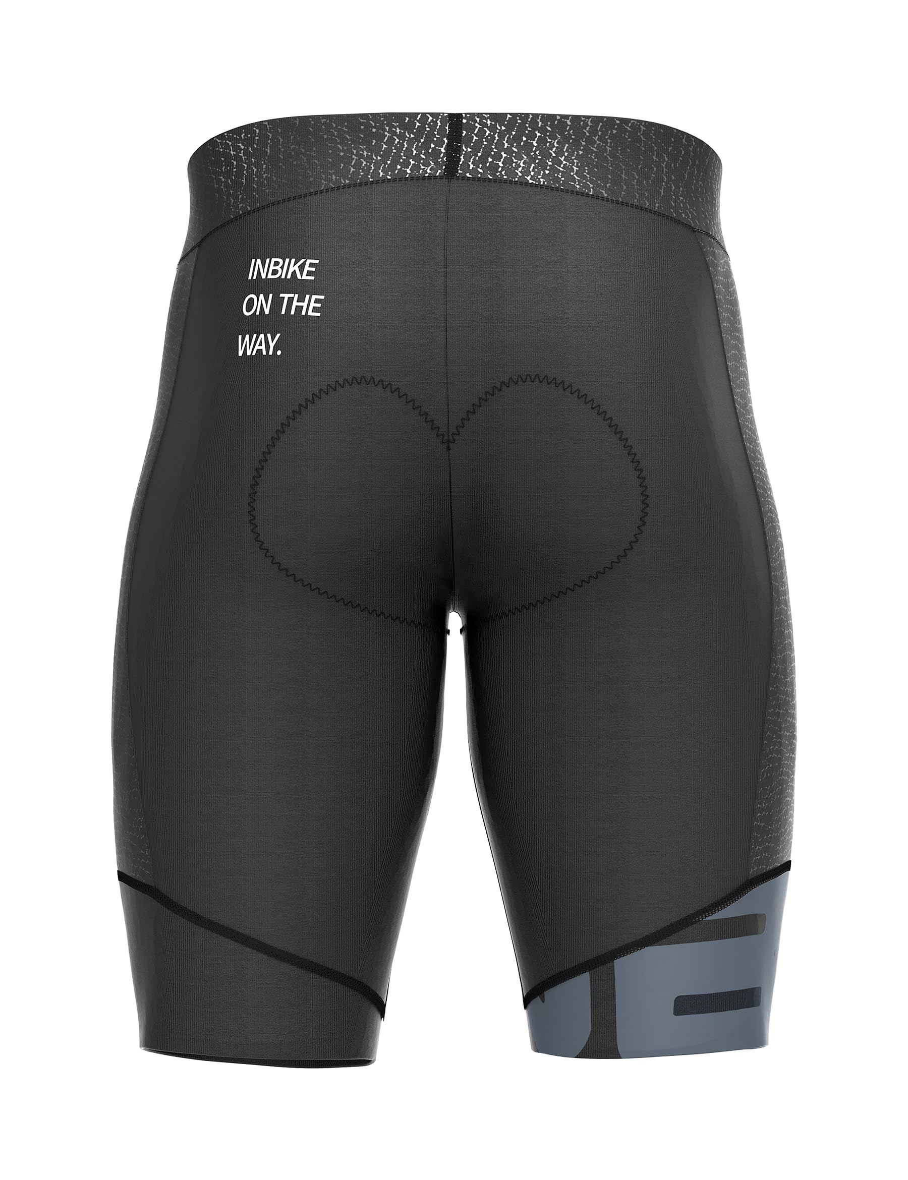 INBIKE Men's Padded Cycling Shorts High Elastic Wrinkle Resistant Breathable Cycling Tights X-Large Gray