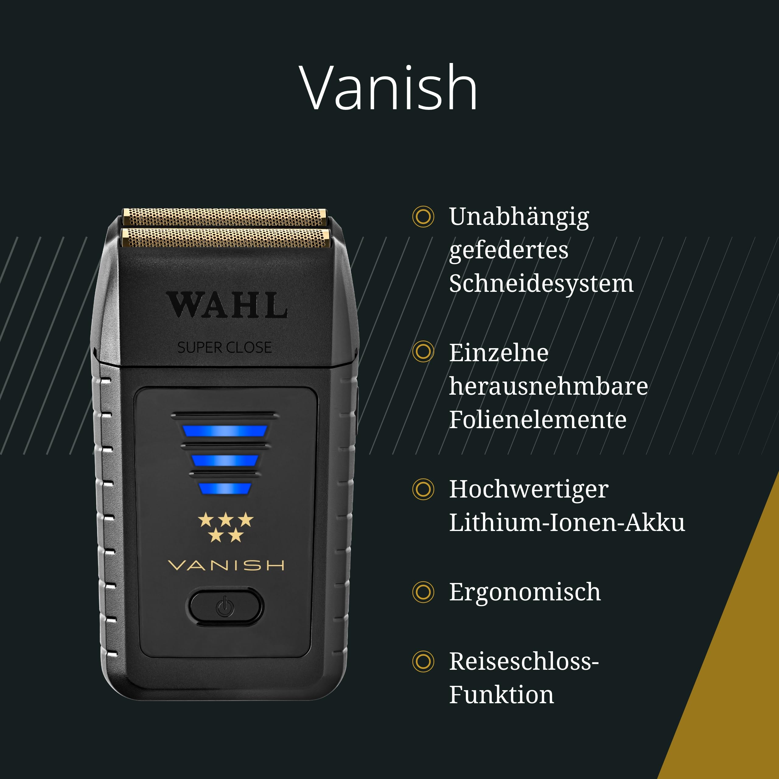 Wahl Vanish - Finishing Tool - Rasierer für eine glatte Rasur & ein sauberes Finish