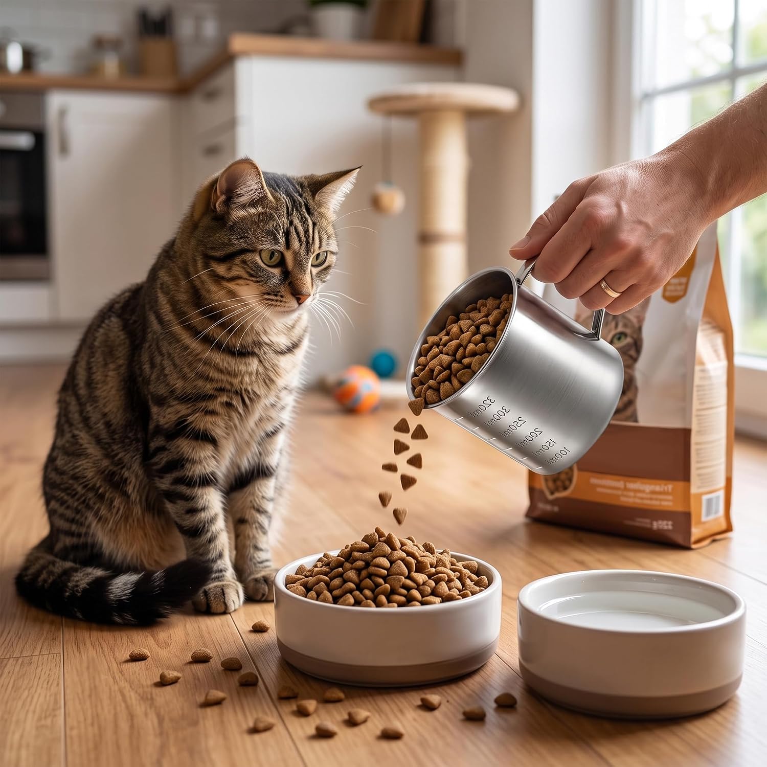 1.5 Cup Stainless Steel Dog Food Measuring Scoop