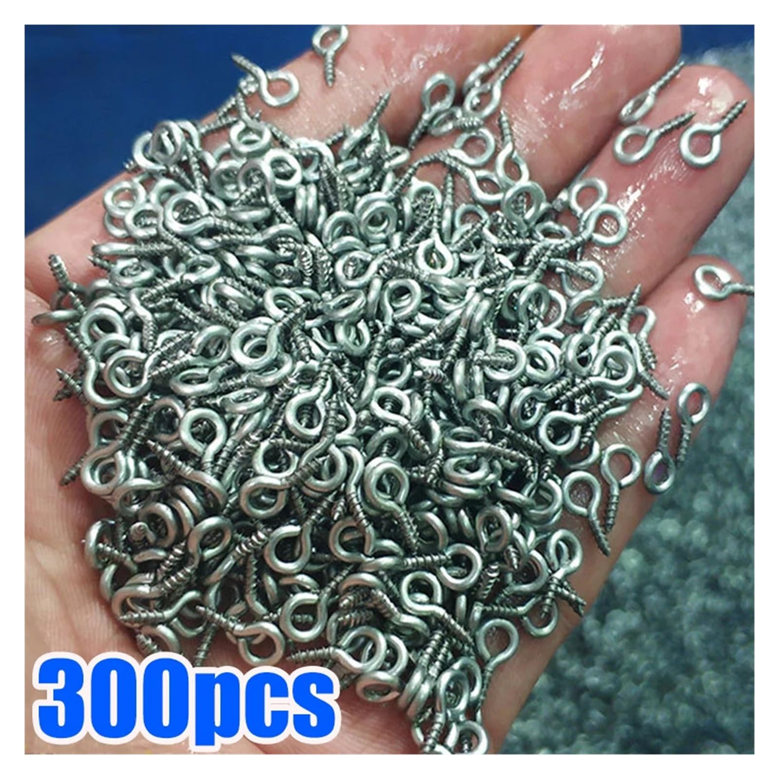Wkręcane haczyki 300 szt. Oczka gwintowane zatrzaski ze stali nierdzewnej haczyki półprodukty do biżuterii do robienia majsterkowania(Gold,8mm)