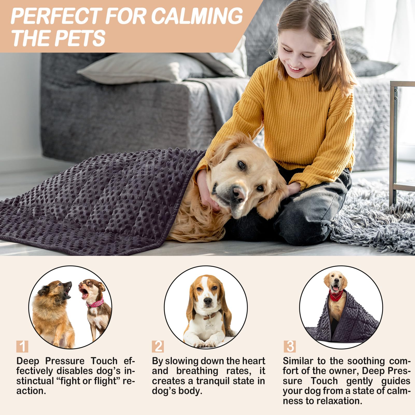 Weighted Blanket LaSyL Weighted Dog Blankets Pets Thunder