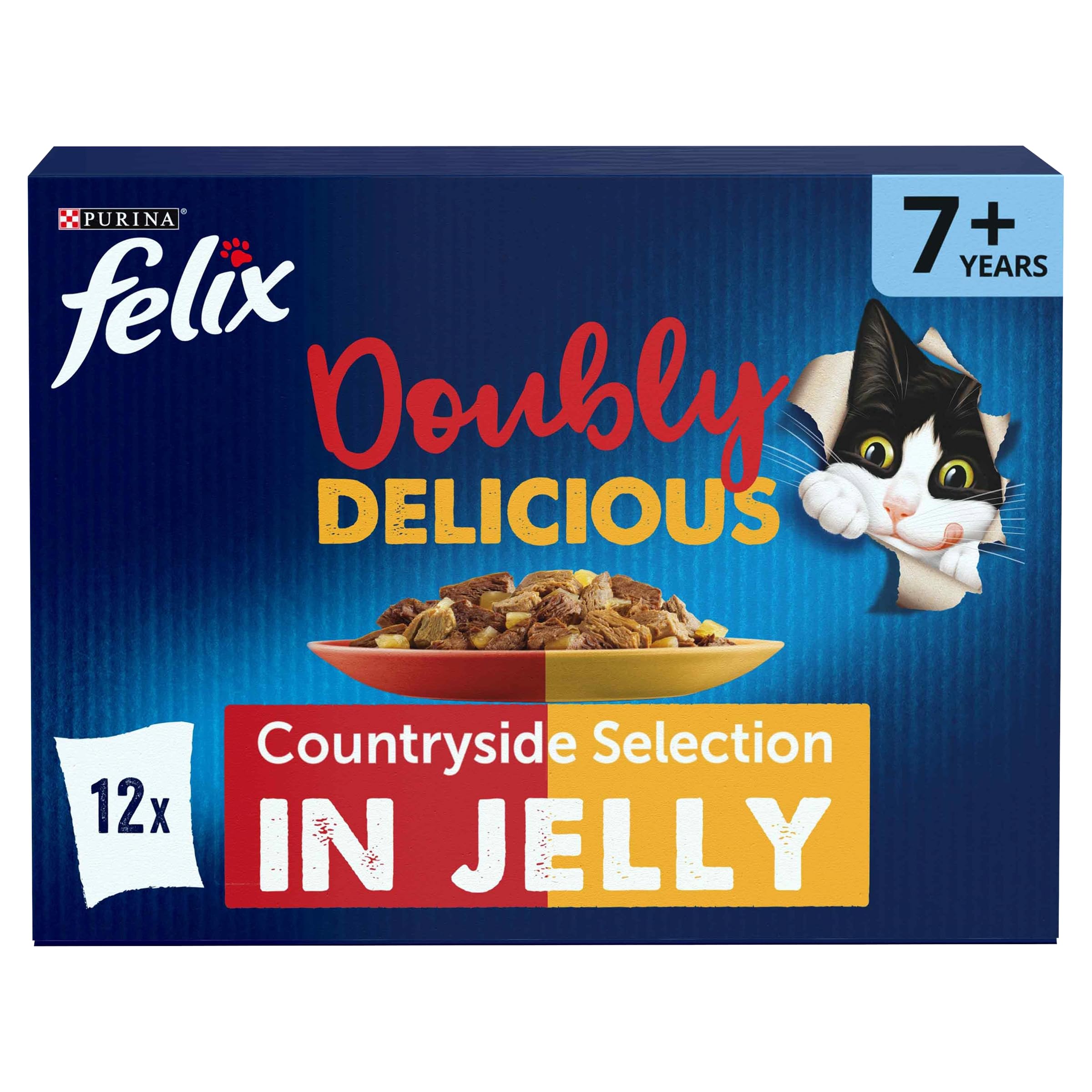 Doubly Delicious 7+ Countryside Selection in Jelly Wet Cat Food 12x85g