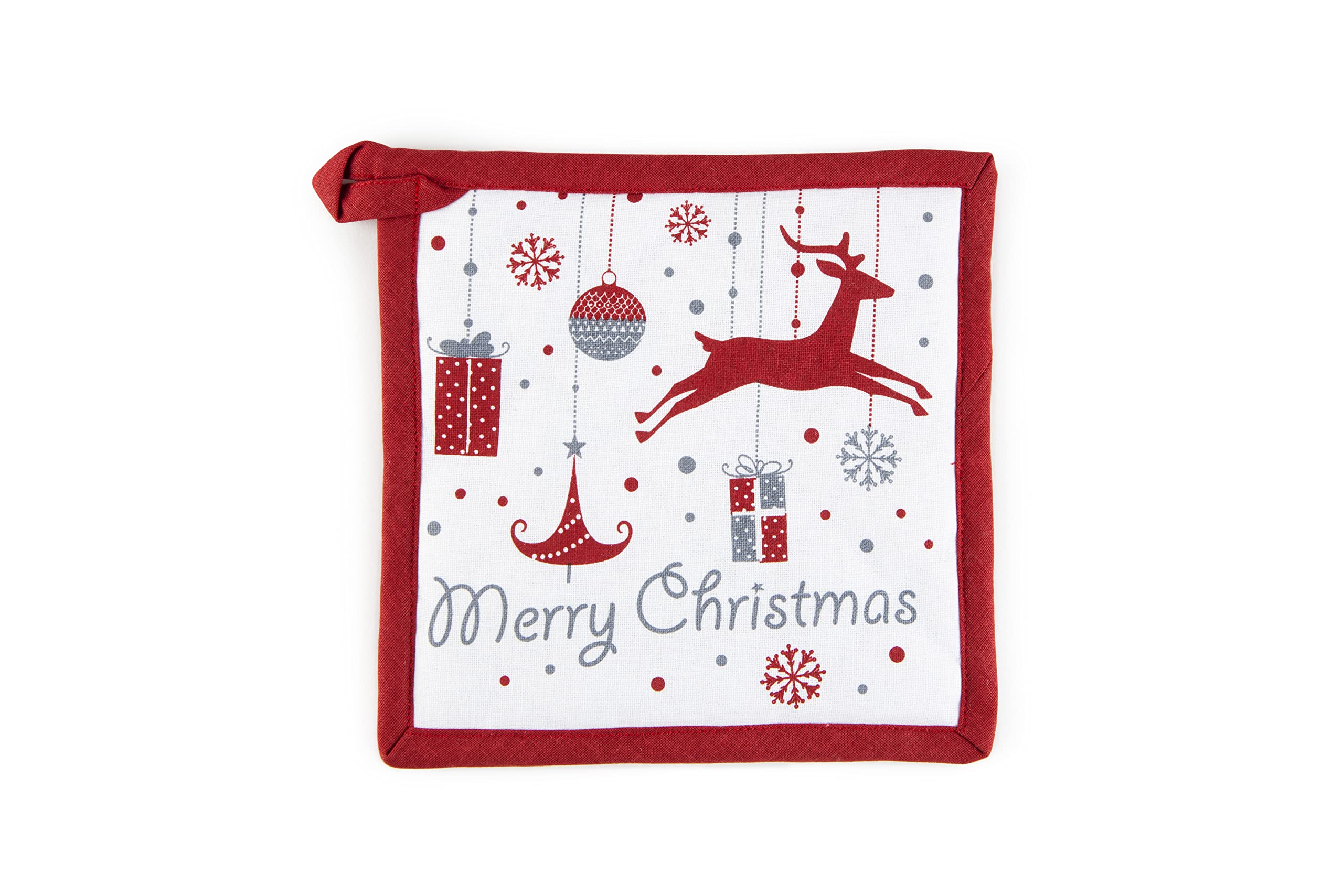 Excelsa Merry Christmas 65431 Kitchen Pot Holder 20 x 20 cm Cotton and Polyester