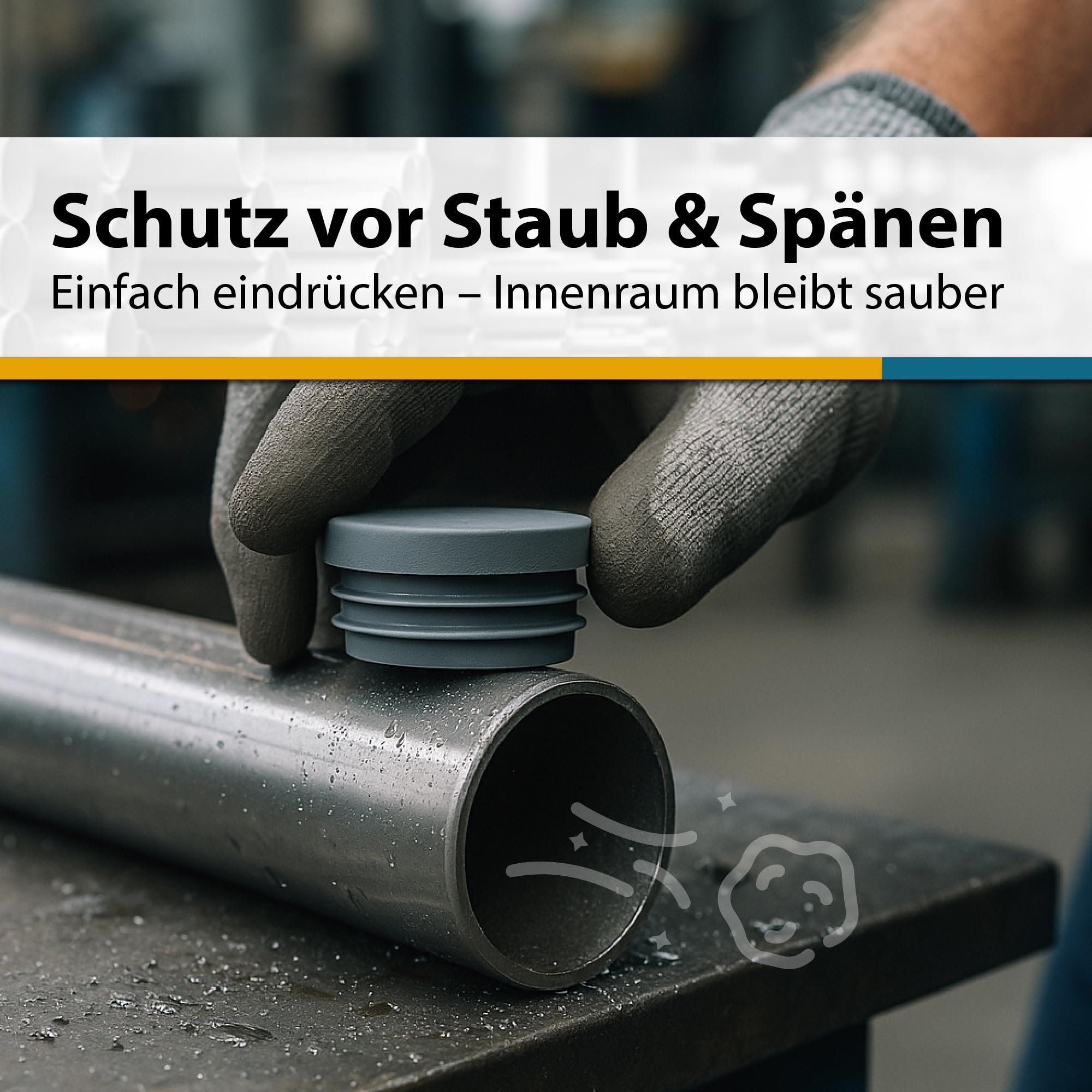 Produktbild von Vierkant-Lamellenstopfen Aus Kunststoff – Rohrstopfen, Abdeckkappen Und Endkappen Für Rohre – TP, Made In Poland