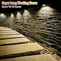 Vista 6 de Luces solares para valla, luces cálidas blancas y RGB para valla, luces de escalones al aire libre, impermeables, LED, iluminación solar