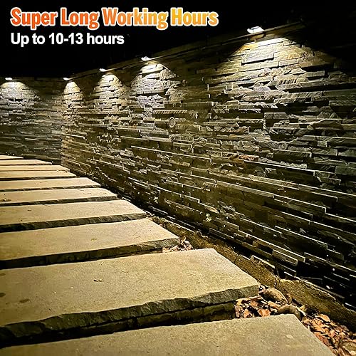 Miniatura 6 de Luces solares para valla, luces cálidas blancas y RGB para valla, luces de escalones al aire libre, impermeables, LED, iluminación solar para