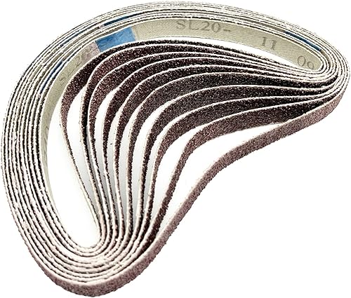 Miniatura 10 de Juego de 24 correas de lijado de 12 pulgada x 18 pulgadas, 4 de cada una de 80 120 240 400 800 1000, correas de repuesto para lijadora de banda de