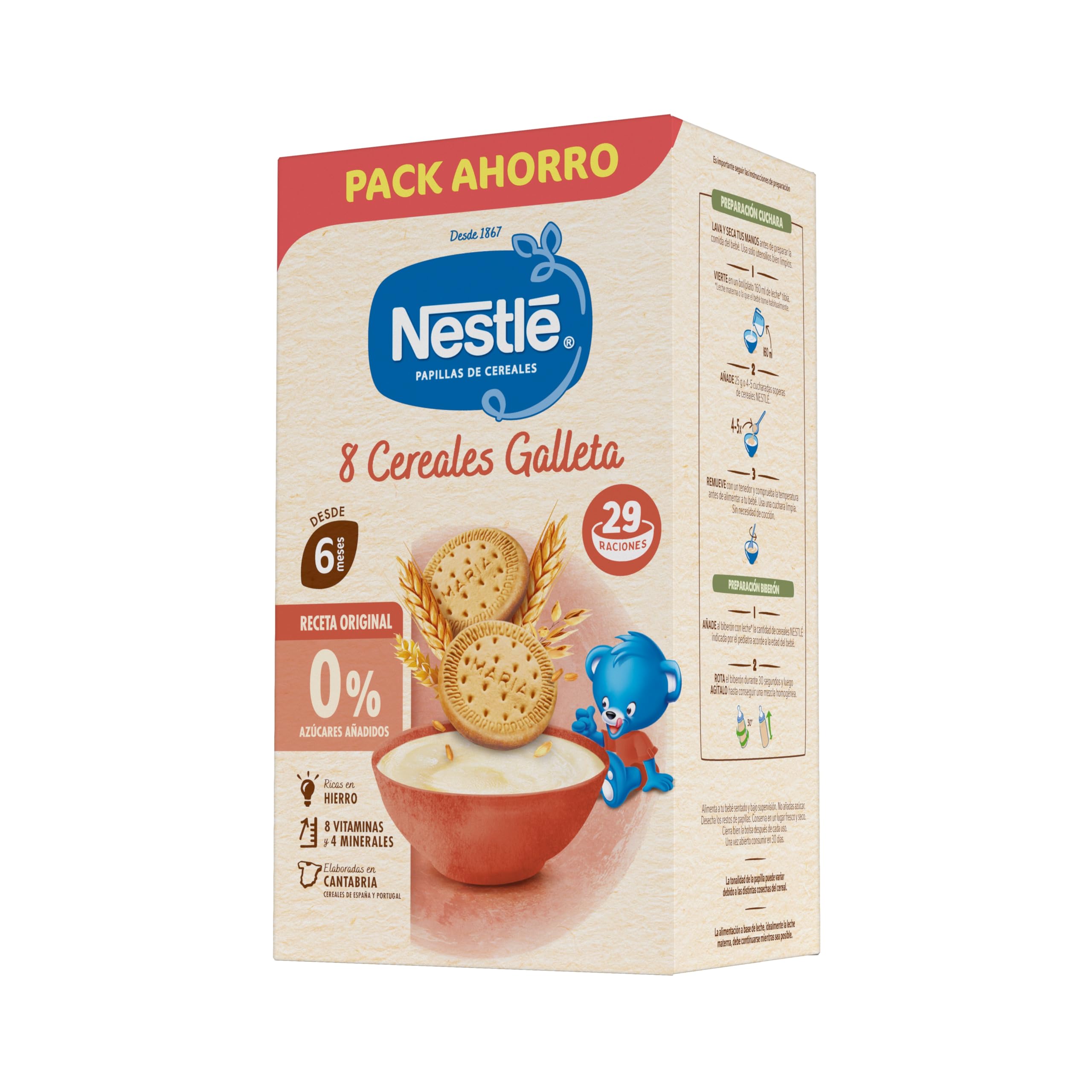 Nestle Papilla 8 céréales avec biscuit, 725 g
