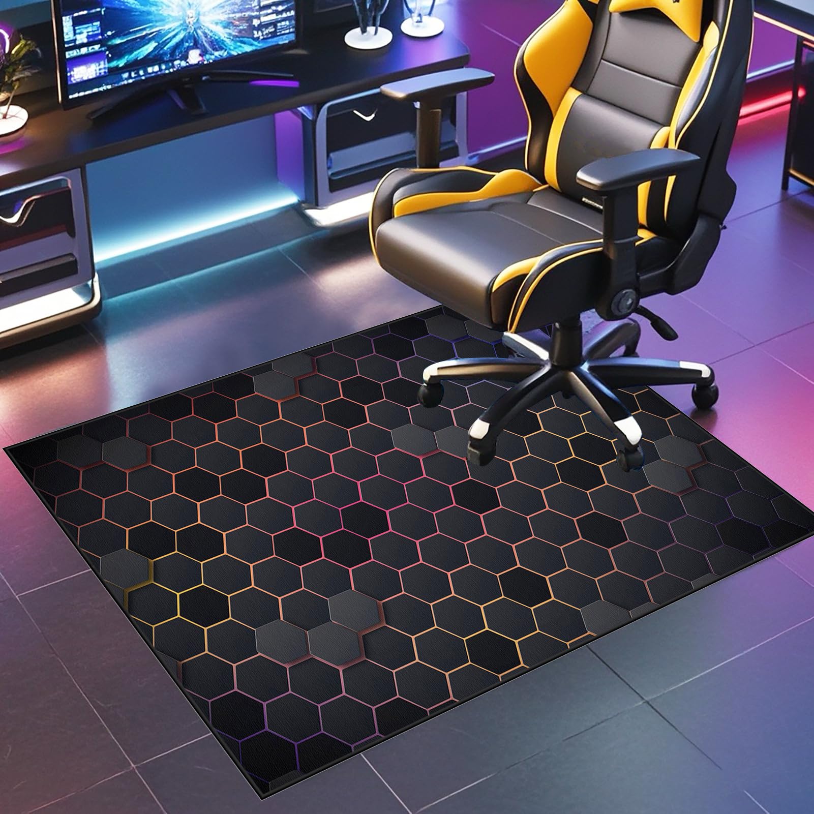 Heavy Duty Office Chair Mats for Carpeted and Hardwood Floor | Computer Gaming Chair Mat | Carpet Protector Chair Mat for Home and Office 140 x 180 cm | Floor Mat for Office Chair Anti-skidding