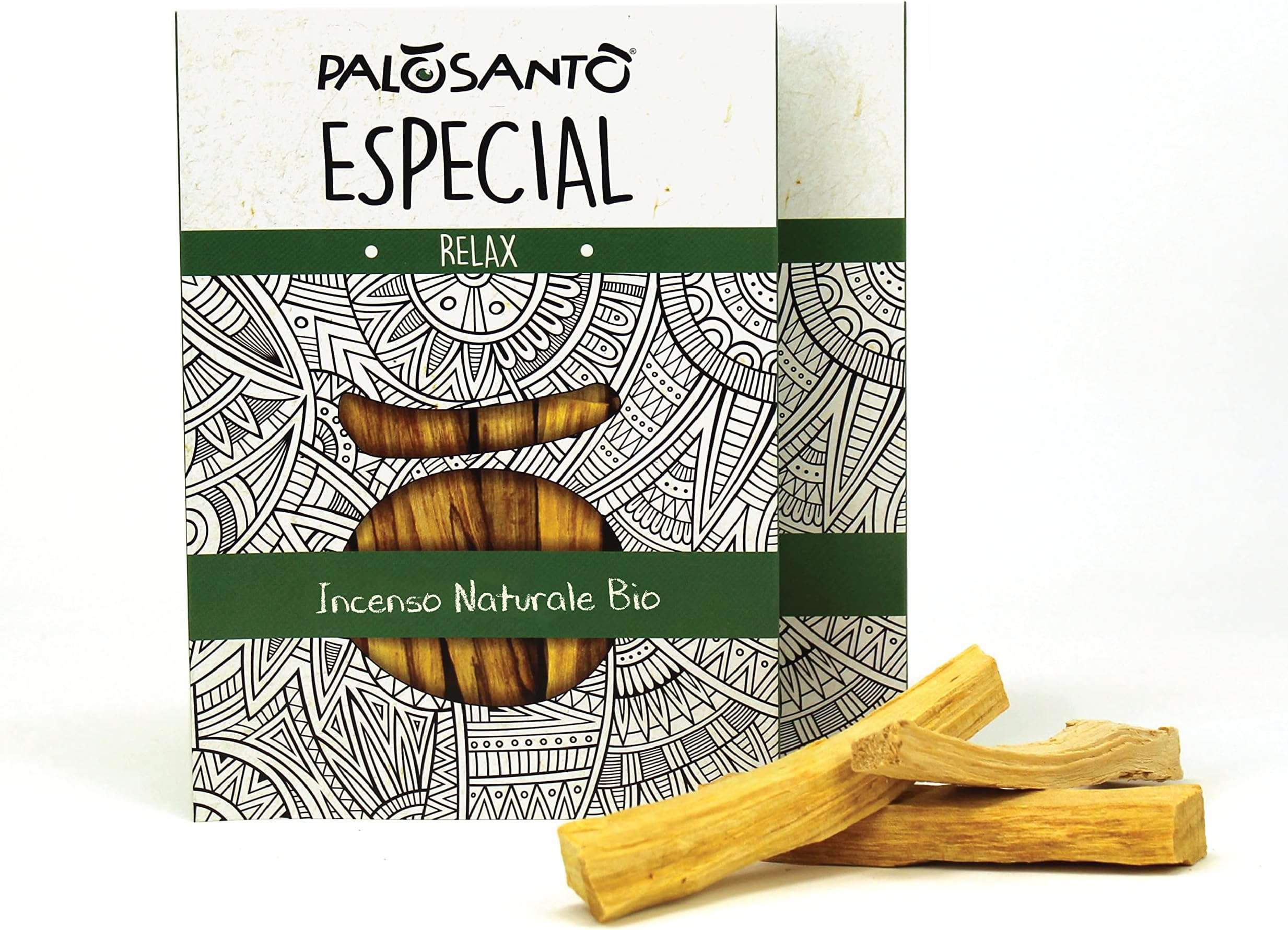 PALOSANTO - Palo Santo Incense Sticks Especial 10cm 3,94in - 10 Pack - 2cm Thick - Large Organic Natural Incense Sticks Strong Aroma - Wild Harvested Palo Santo Wood - Bursera Graveolens from Peru