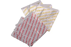 Eco-Conscious Hamburger Wrappers Made of Aluminum Foil: A 200-Pack of Pro-Quality Greaseproof...