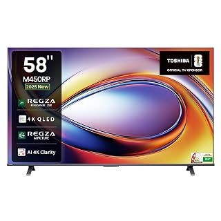 Toshiba 146 cm (58 inches) M450RP Series 4K Ultra HD Smart QLED TV 58M450RP (Black)