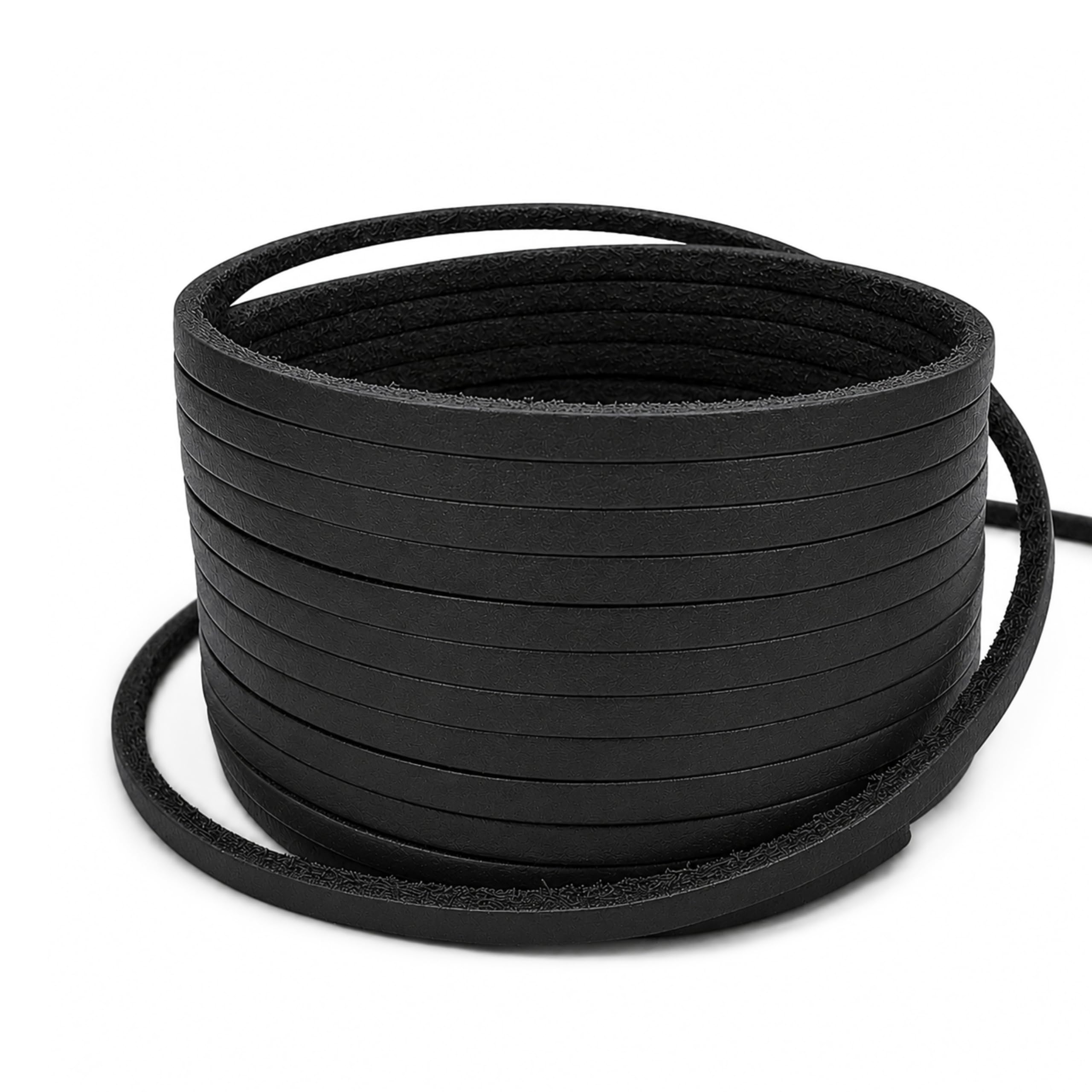 Flat Real Leather Cord 3mm x 3m Black Genuine Leather Lace for Jewellery Making, Bracelets, Necklaces, Leather Craft & DIY Projects