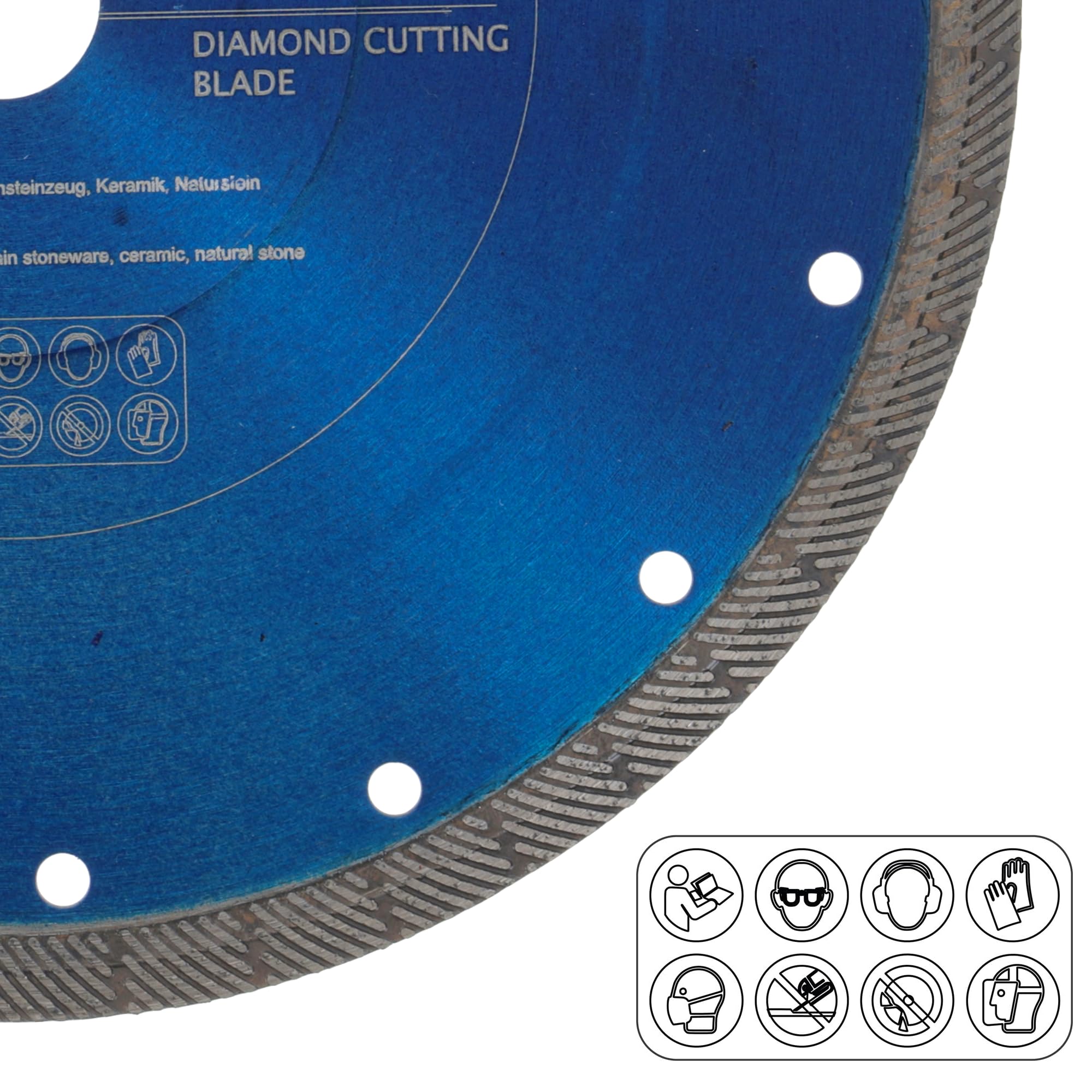 PRODIAMANT FZ850 - Disco de corte de diamante de cerámica para exteriores (230 mm, corte freehand para gres porcelánico de 2 a 3 cm) y cerámica para exteriores