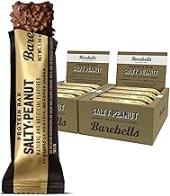 Barebells Salty Peanut Protein Bars, 12 Count,Pack of 2-20g Protein, 1g Sugar Snack Bars