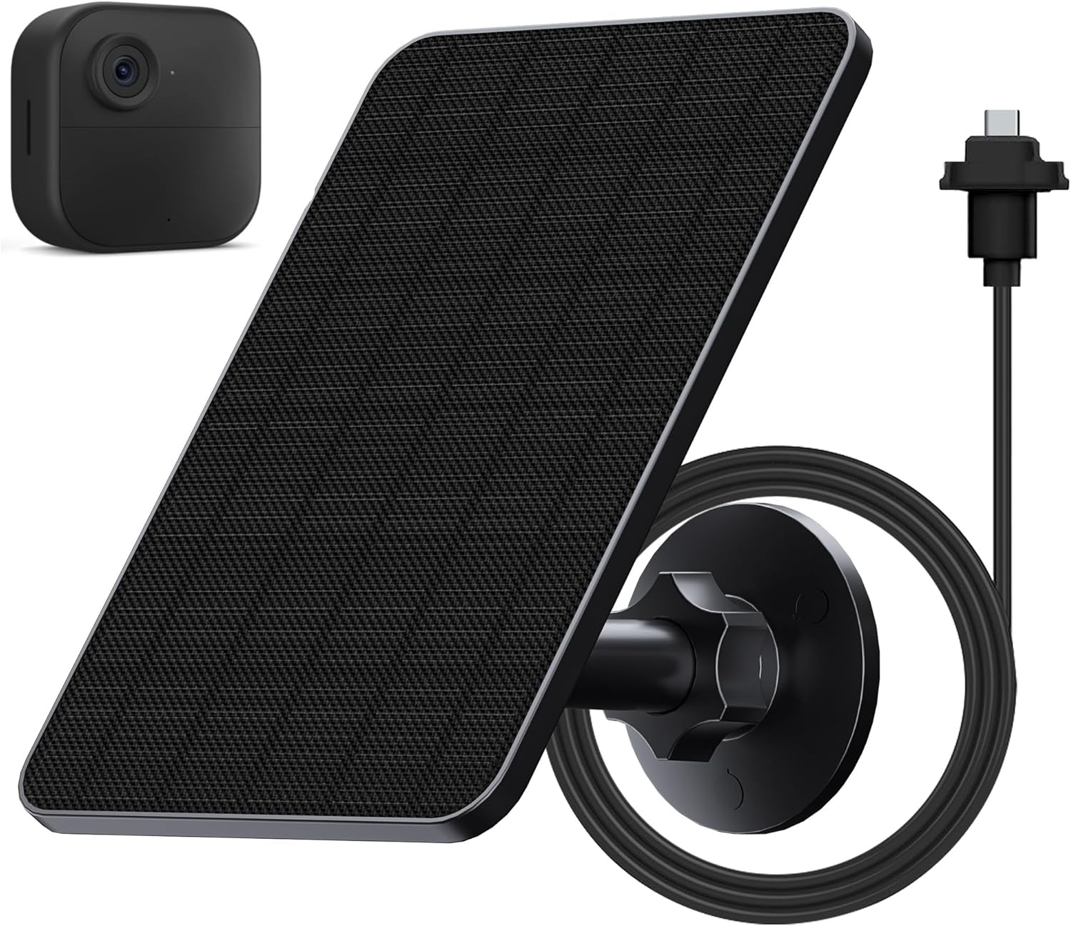 Solar Panel for Blink Camera Outdoor,Outdoor Security Camera Solar Panel Compatible with Blink Outdoor 2K+/4(4th Gen),Waterproof Rubber Plug,13ft Cable,Adjustable Mount(Camera Not Included)(2 Pack)