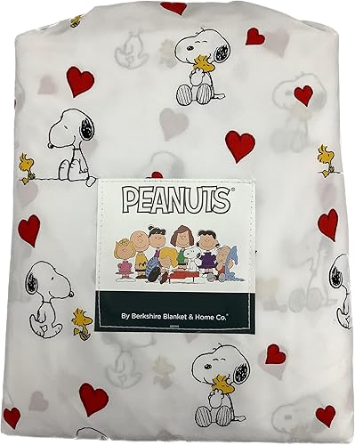 Miniatura 6 de Berkshire Blanket Peanuts - Juego de sábanas para el día de San Valentín (gris - siesta con corazones, matrimonial) Gris - Siesta Con
