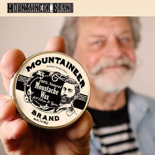 Miniatura 6 de Cera de bigote de marca Mountaineer, natural, sin residuos, clara y fácil de usar, 2 oz de estaño