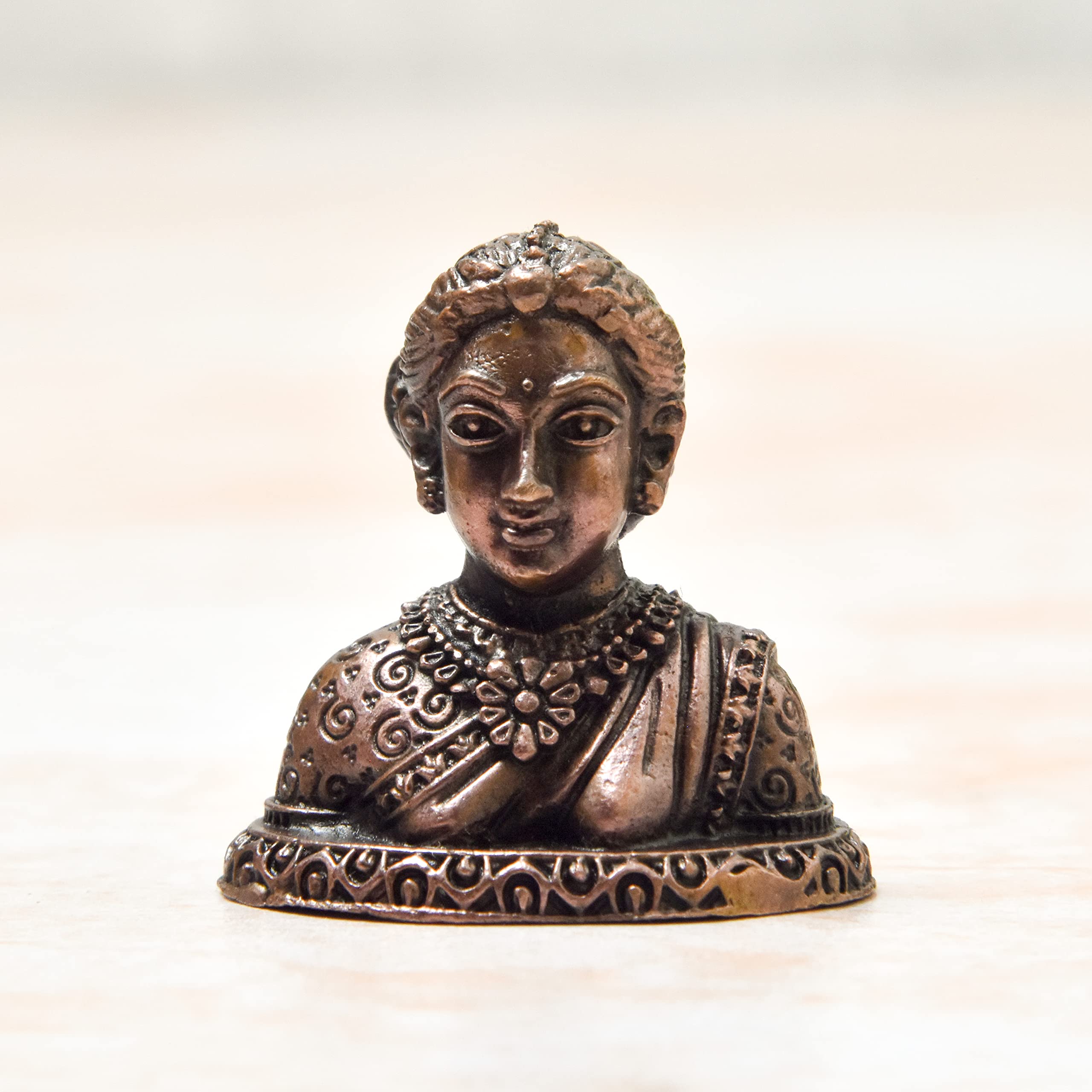1.5 inches, Handmade Copper Gowri Idol, 50 Grams, Patina Antique Finish, Pack of 1 Piece