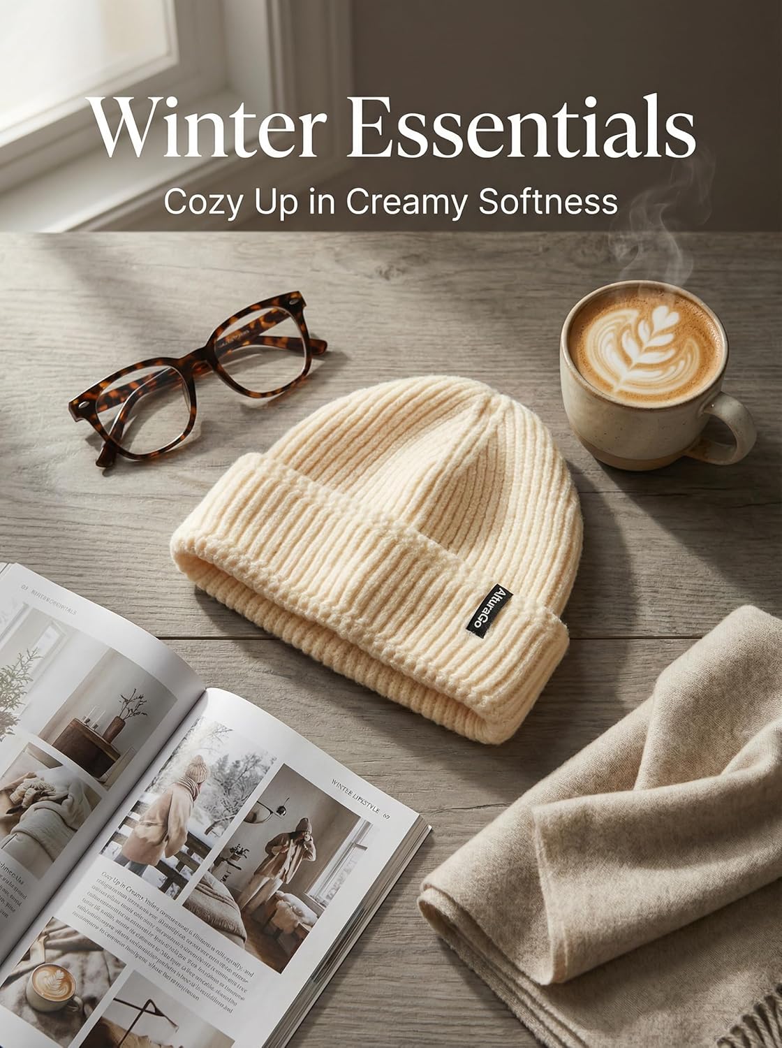 Beanie for Men Women Unisex Winter Hat Cuffed Thick Chunky Knitted Beanies Skull Cap - Image 7