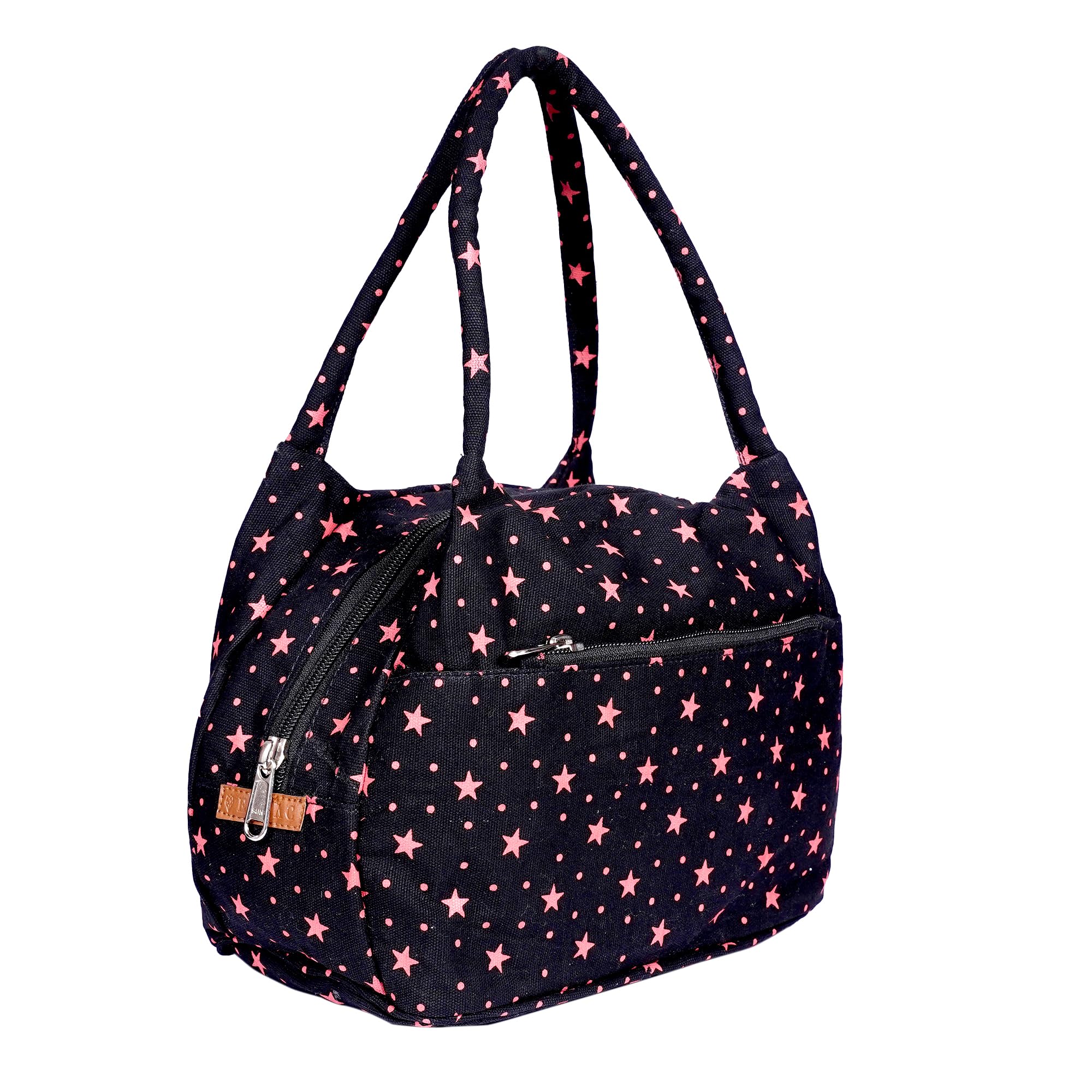 ENSAC Womens Fabric Eco Friendly Multipurpose Print Lunch Bags | Ladies Purse Bag | Tote Handbags | Shoulder Bags With Double Handle, Zip Bags For Womens & Girls (B0CJ4WYRLN) Amazon Price History, Amazon Price Tracker