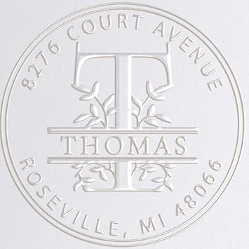 Embosser Custom Monogram Address Embosser Stamp Personalized Customized Monogram Wedding Invitations 1 x 5/8