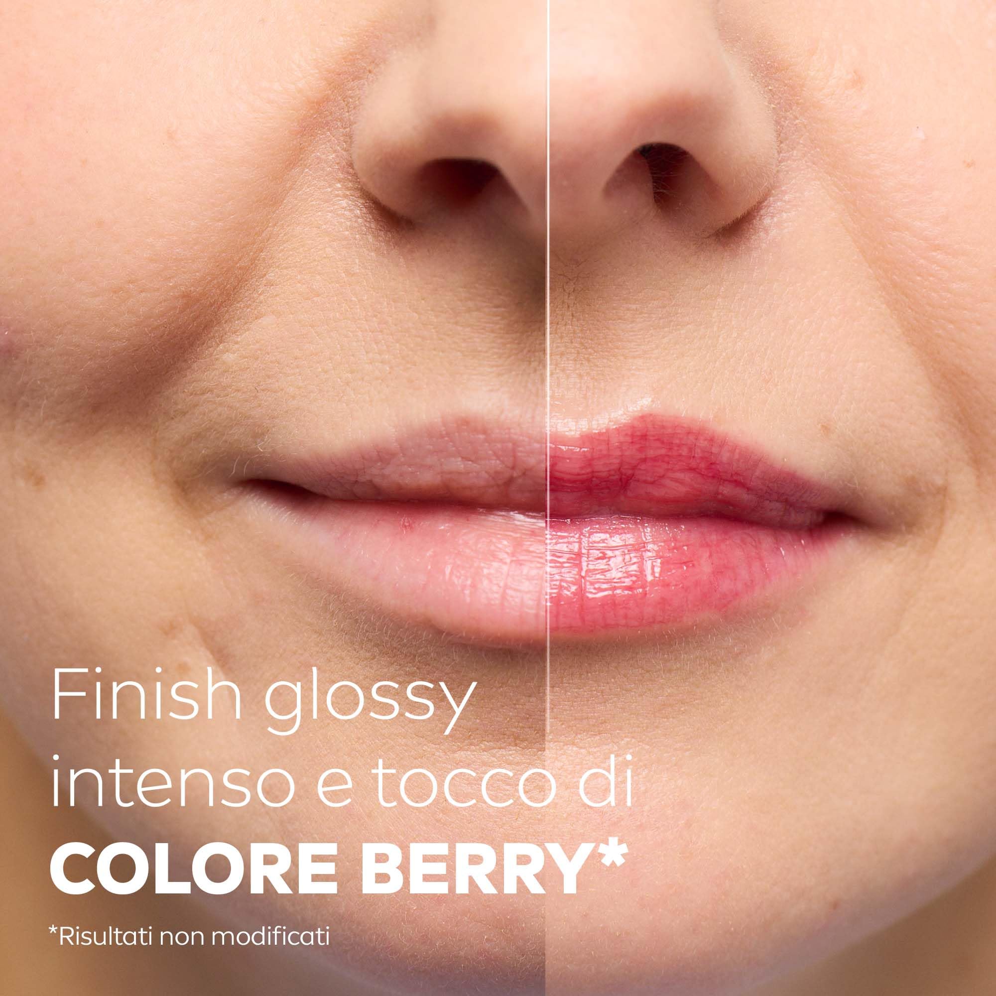 Labello Glowy Lips Berry + SPF 30 10 ml, Balsamo labbra colorato con effetto lip gloss intenso, Lucidalabbra con Acido Ialuronico + Vitamina E + Glicerina, Burrocacao labbra secche e screpolate