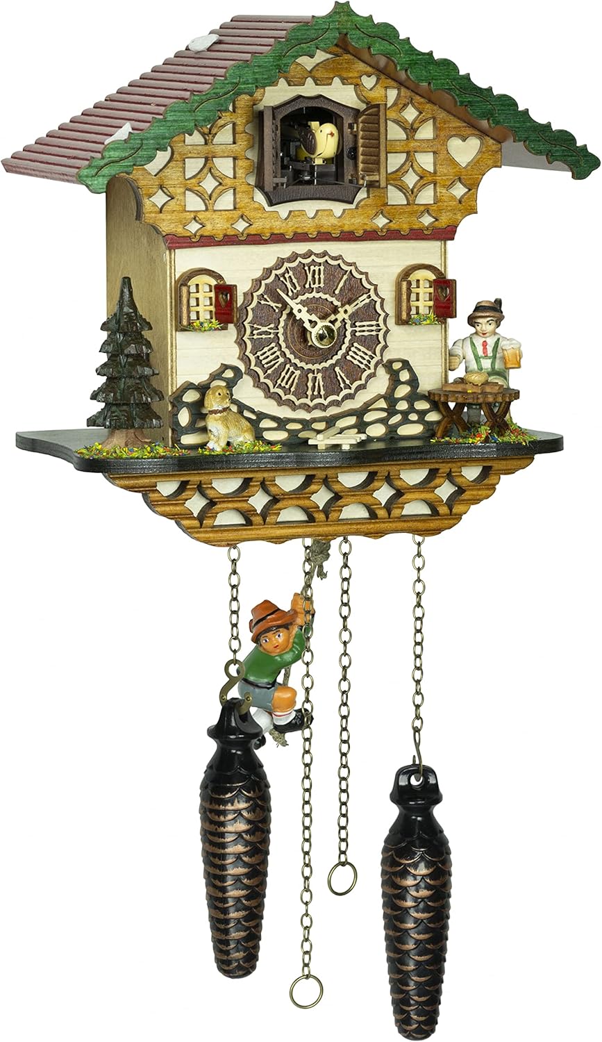 Trenkle Quartz Cuckoo Clock Black Forest House with Music and Swing TU 4264 QMS