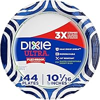 Vista 14 de Dixie Platos de papel ultra grandes, 10 pulgadas, 172 unidades (4 paquetes de 43 platos), 3 veces más fuertes, resistentes, aptos para microondas, a