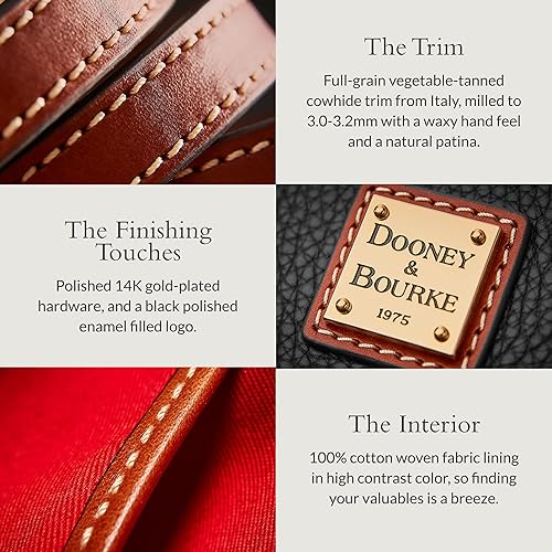 Vista 8 de Dooney & Bourke Women's Small Lexington Tote in Pebble Grain Leather, Handbag with Long Leather Shoulder Straps