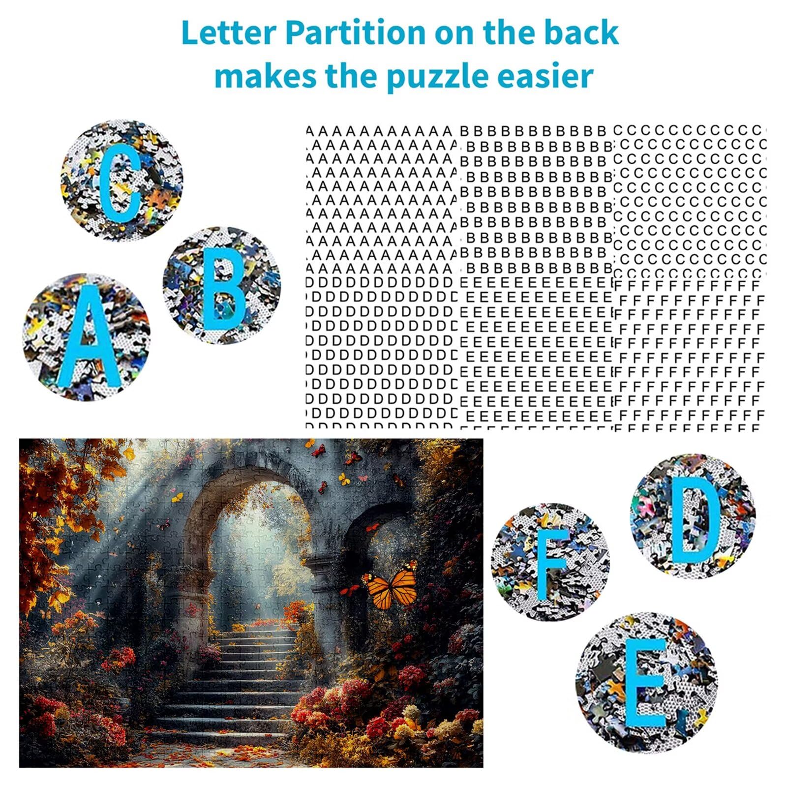Puzzle 2000 elementów leśnych dorosłych motyl 100 x 70 cm rzemiosło klasyczne 3D drewniana układanka do rodzinnych gier aktywności, układanka do samodzielnego wykonania, do dekoracji ścian domu