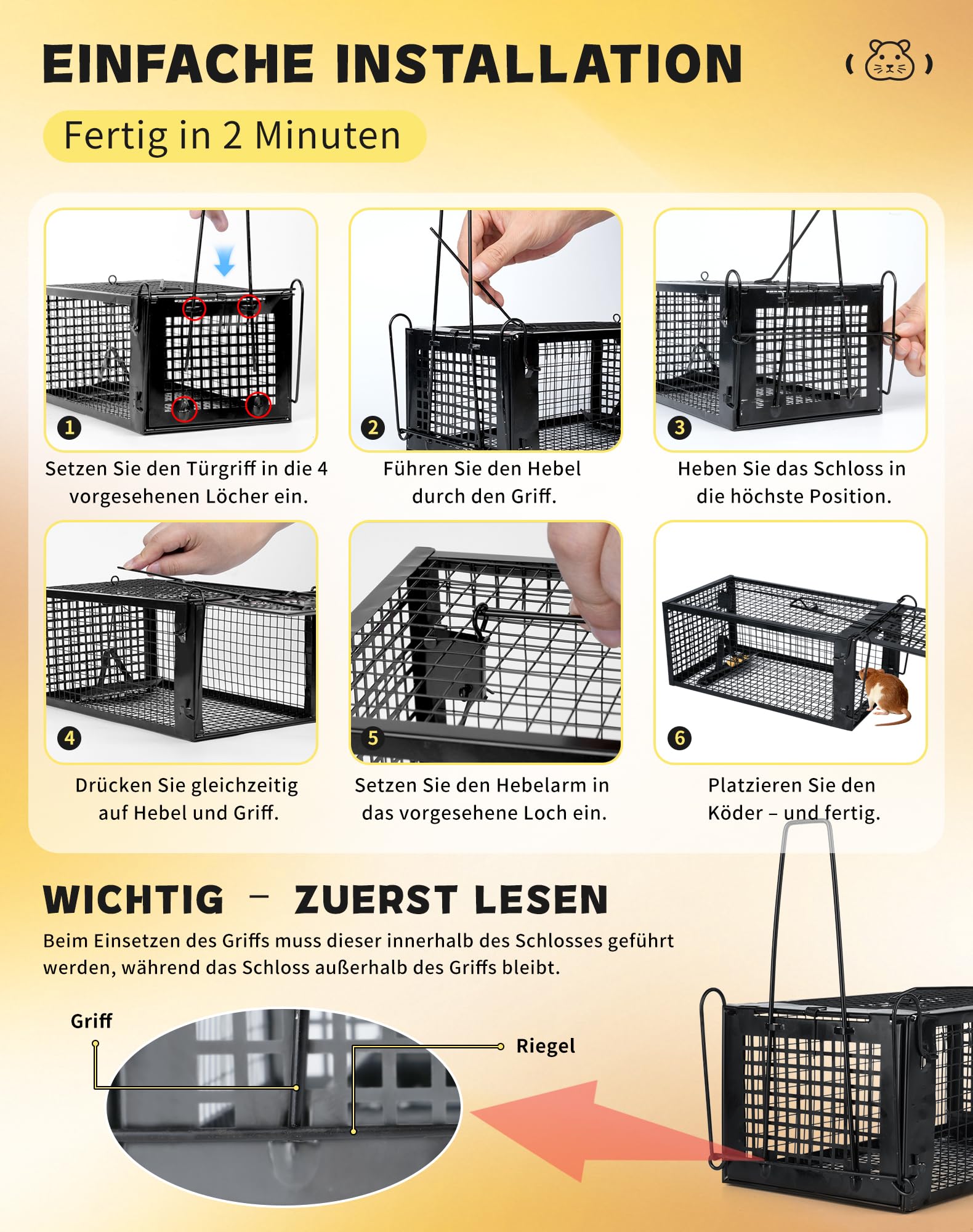 2X Piege a Rat Pièges à Rats Exterieur XXL