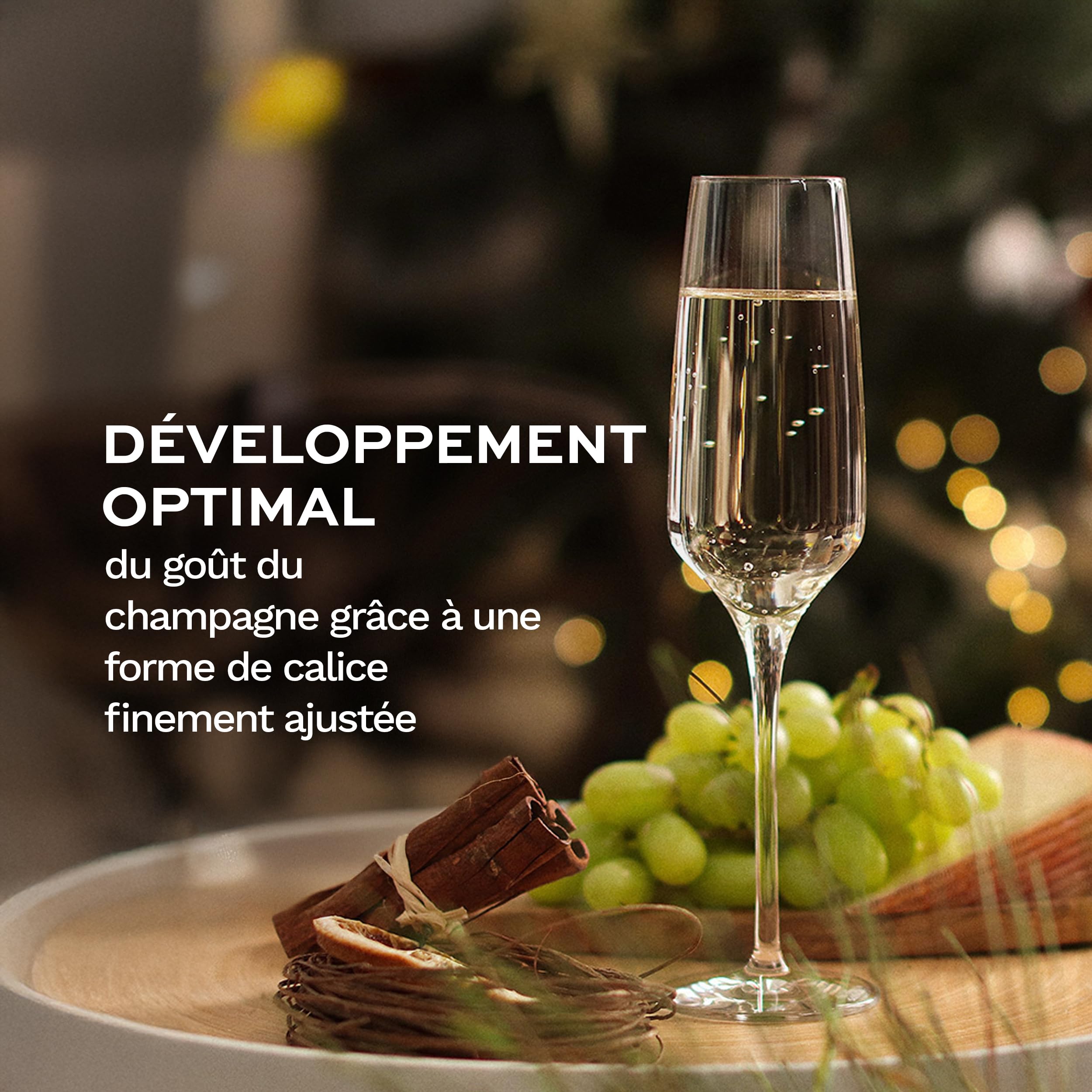 Stölzle Lausitz Verres à Champagne Experience Lot de 6, 190 ml – Élégantes Flûtes Cristal pour Champagne & Prosecco – Résistants & Lavables en Machine