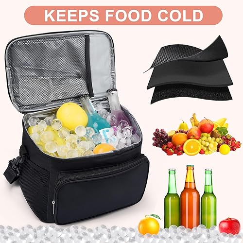 Miniatura 9 de Bandeja para cubitos de hielo, bandejas redondas para cubitos de hielo con tapa y contenedor, bolsa de almuerzo aislada, molde para hacer bolas de