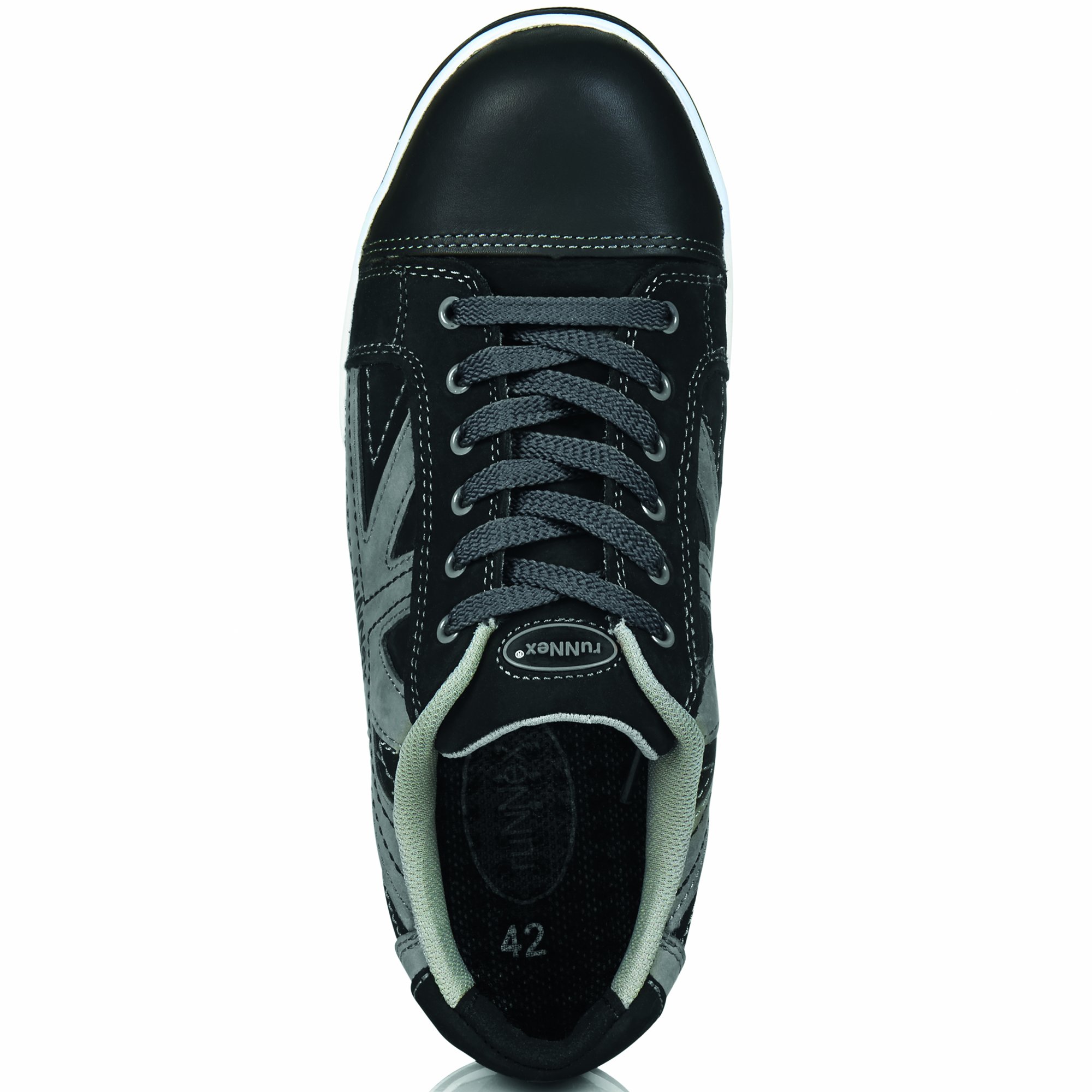 'ruNNex – Scarpe alte di sicurezza, S3 "5342 Sport Star Stivaletto in effetto sneaker, Nero, Nero, 5342