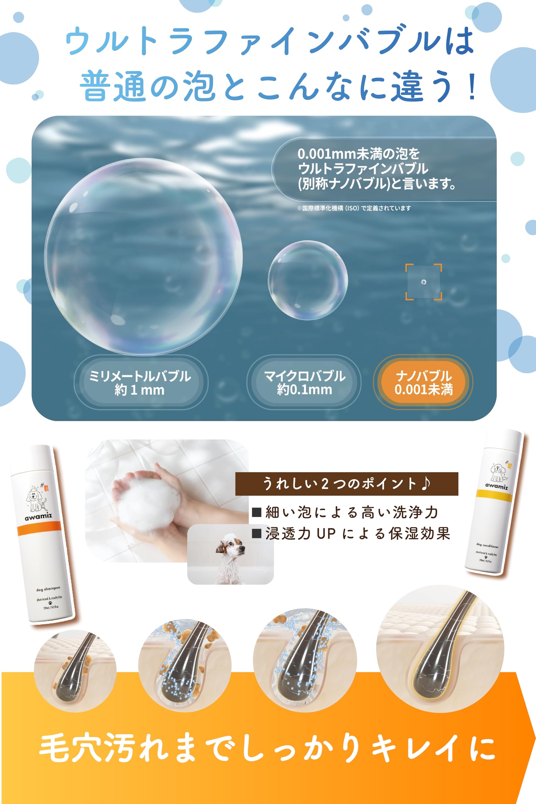 Amazon | awamiz（ｱﾜﾐｽﾞ） ドッグシャンプー＆コンディショナーセット 