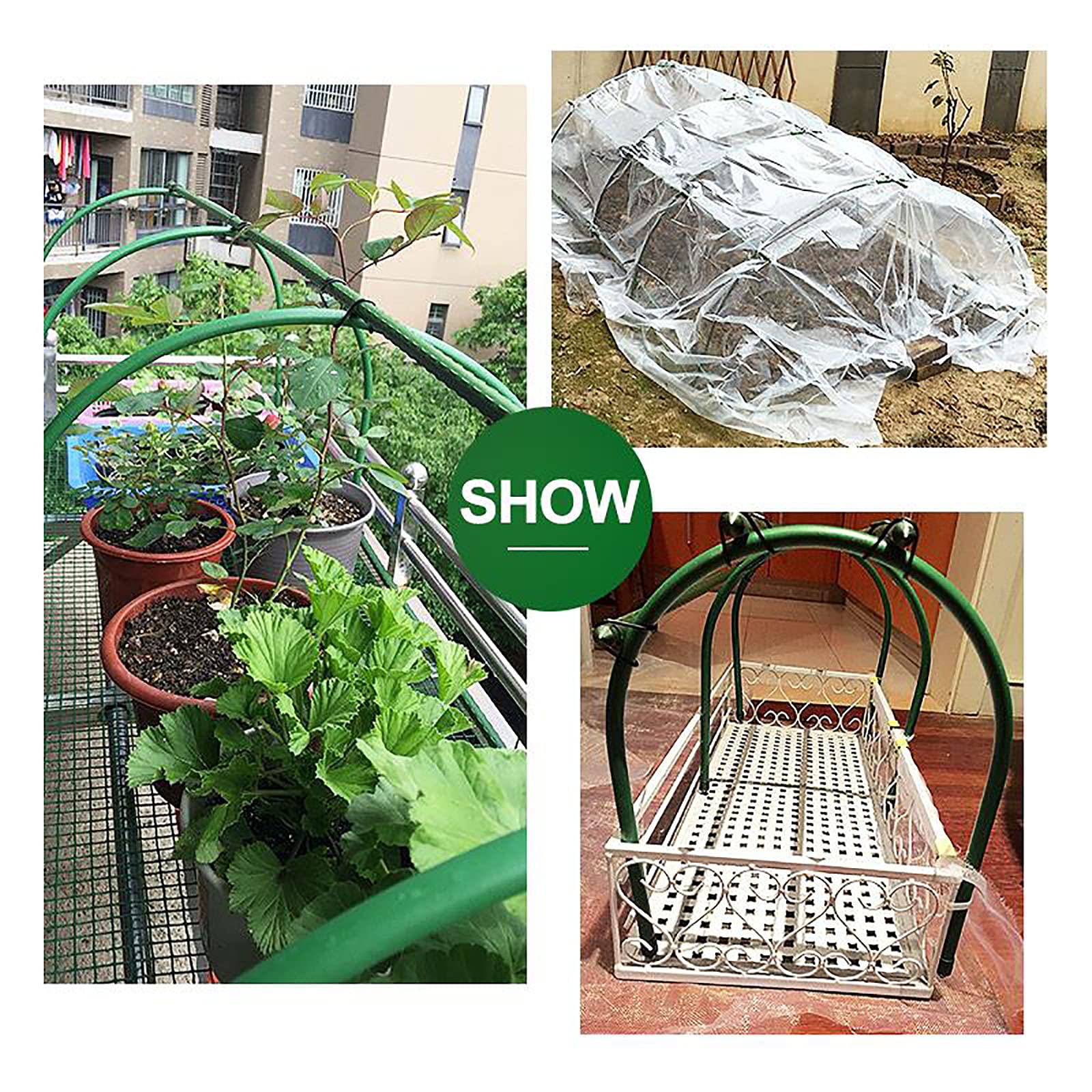 Mini Serre de Jardin Portative Arquée, Serre de Jardin Tente pour Plantes avec Cerceaux de Serre et Film PE, Multifonctionnelle Tomate Légumes Serre pour Plantes/Fleurs/Légumes