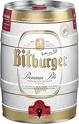 Cerveja BITBURGER Premium Pils | Barril contendo 5 Litros | Sabor lupulado marcante | Produzida de acordo com a lei de pureza alemã