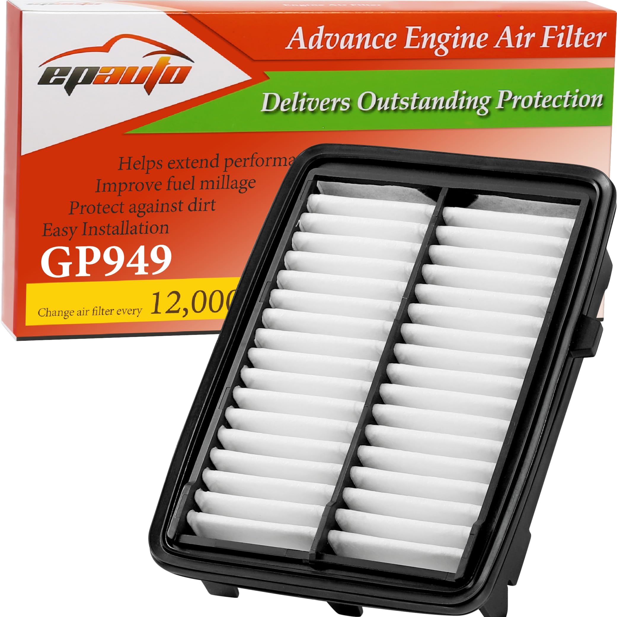 GP949 (CA11949) Engine Air Filter Compatible with Honda Fit (2015-2020)