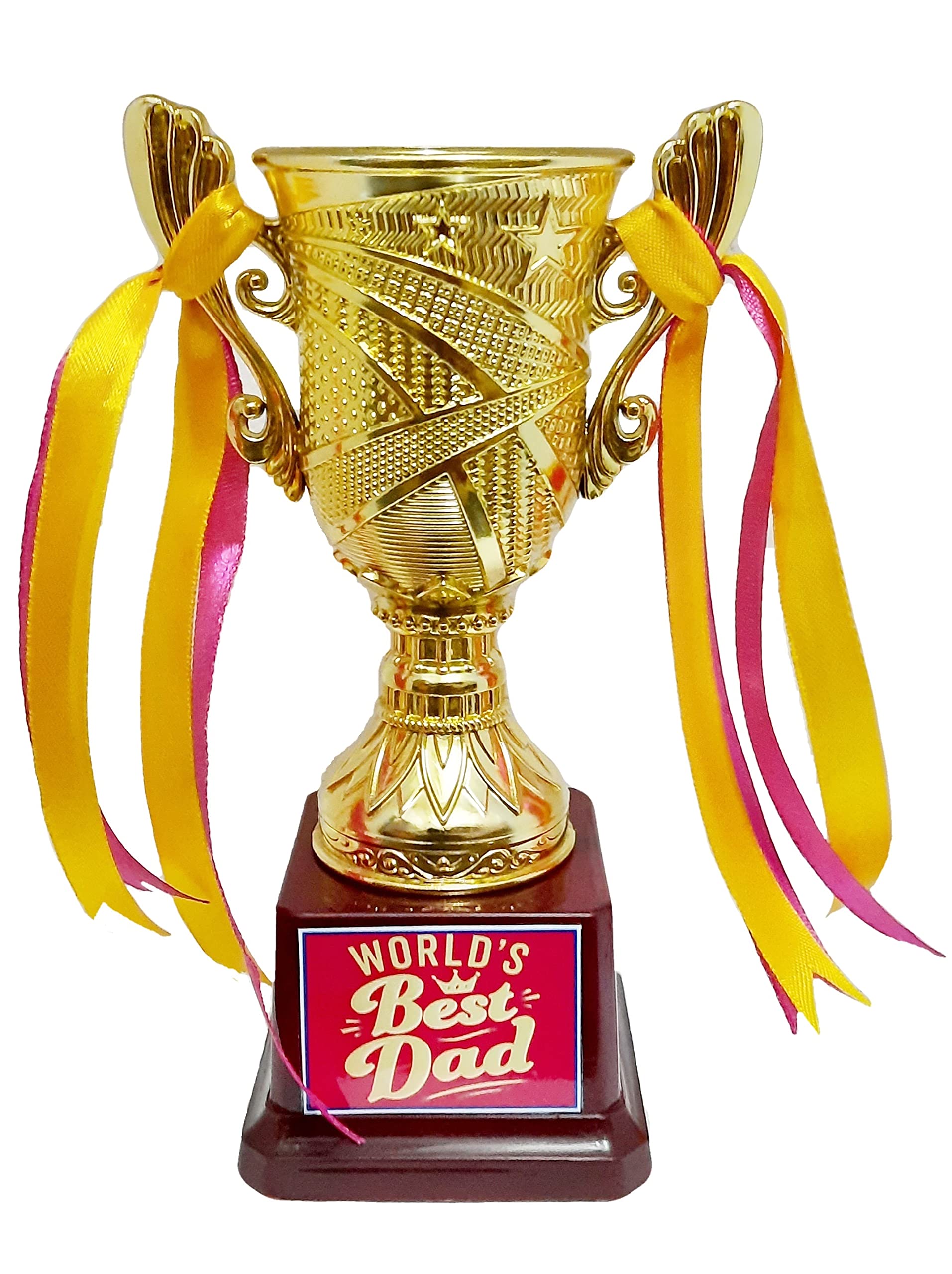 VICTORY Best DAD Trophy, DAD Birthday Gift, World's Best DAD Trophy (Golden, 7 inch)-picture-32