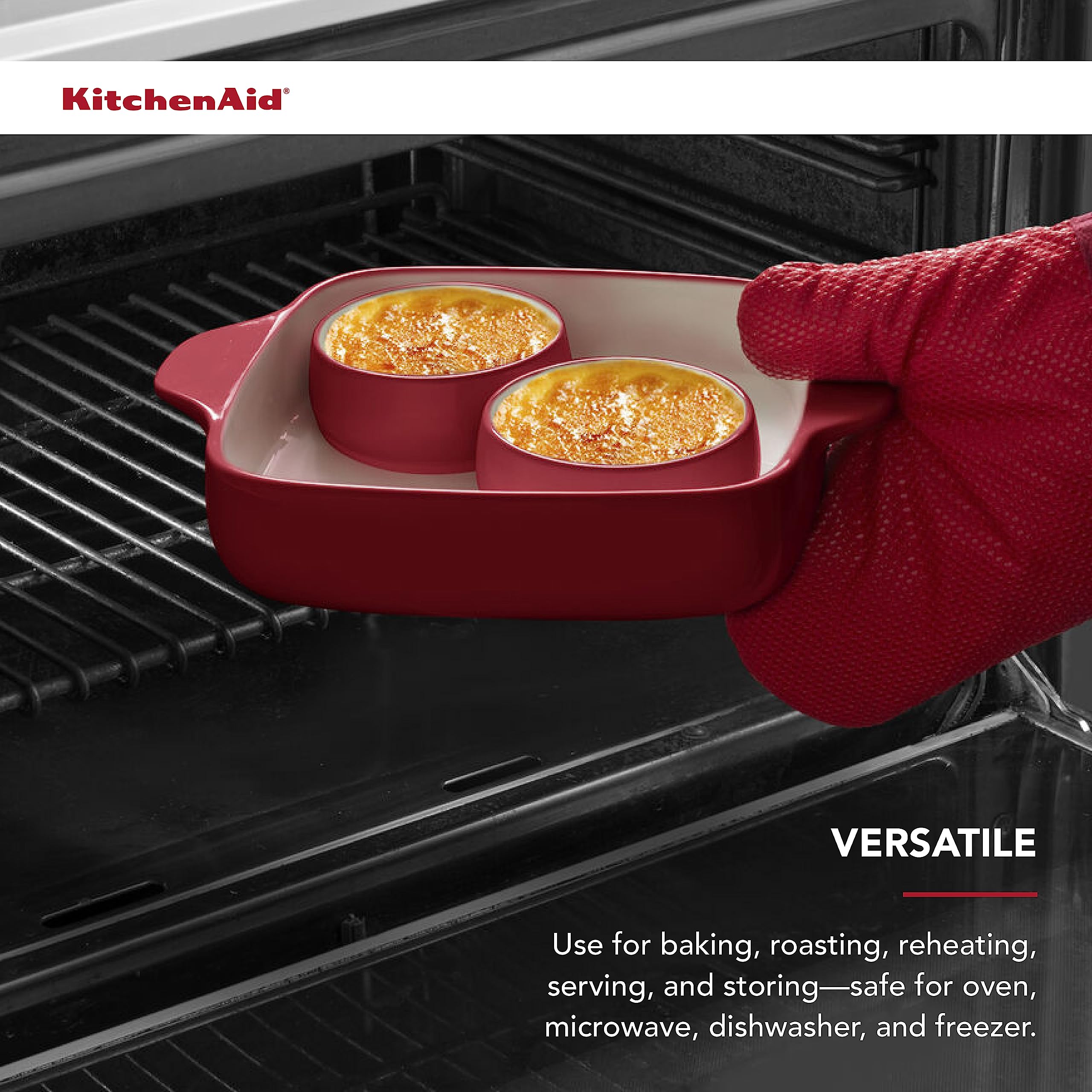 Amazon.com: KitchenAid Vitrified Stoneware Ramekins, 8 Ounce, Set