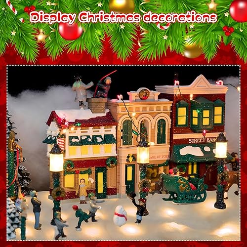 Miniatura 3 de Zhengmy Manta de nieve preiluminada de Navidad con camino de mesa iluminado LED, manta de nieve artificial para decoración de mesa de Navidad (59 x