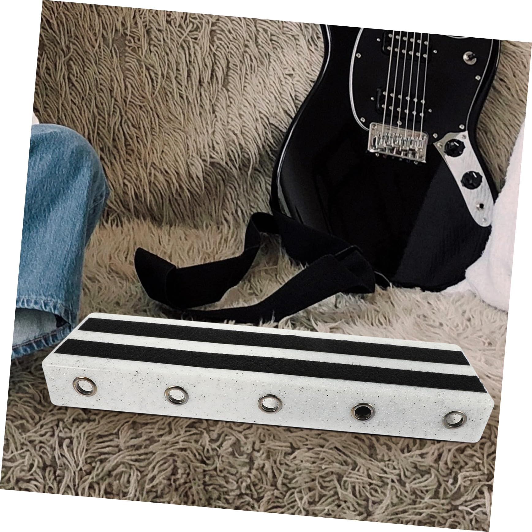 Toyvian Pedalera de Guitarra Eléctrica Tablero de Efectos en Pe Blanco, Diseño Seguro y Fiable para Organizador de Efectos y Uso en Conciertos