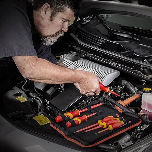 Miniatura 4 de Powerbuilt Juego de destornilladores VDE de 7 piezas, aislados para vehículos eléctricos e híbridos de alto voltaje, reparación del hogar - 642936